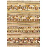 One-of-a-Kind Hand-Knotted 1960s 3'11" x 5'4" Wool Area Rug in Yellow/Brown