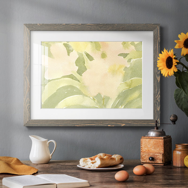 " Verdant Floral Abstract II ", H 28 po x l 42 po x P 1,5 po, Gris