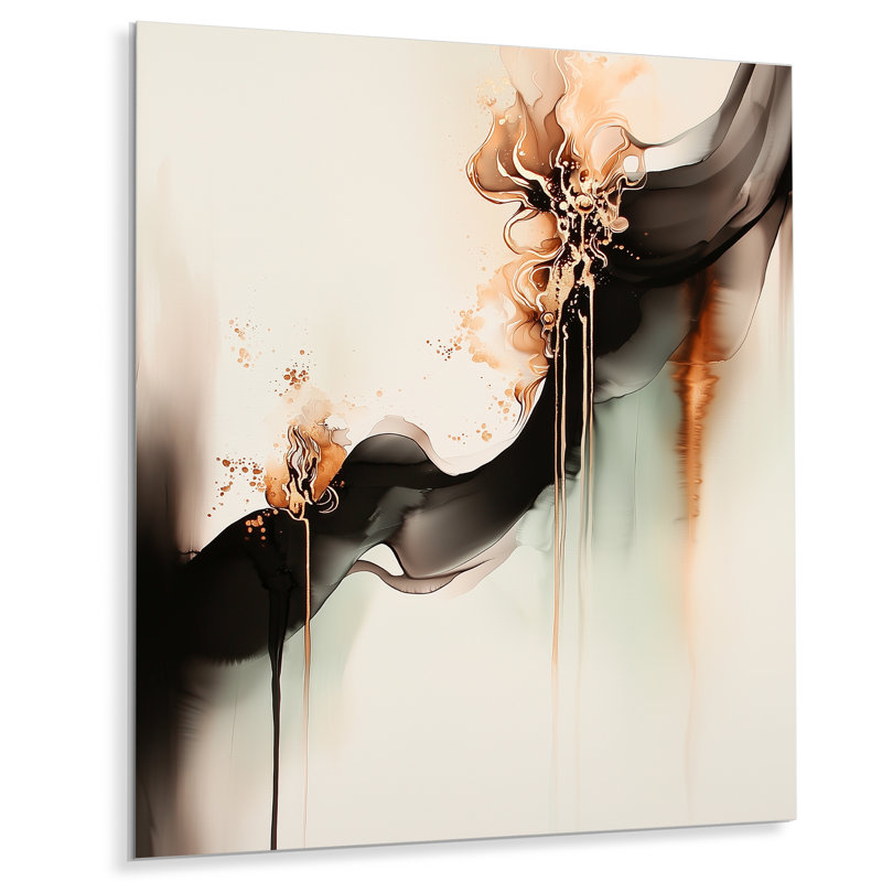 Quantum Flux Of Marble Storm II - Abstract Metal Wall Decor, Marble Wall Decor Metal Print, 32" H x 16" W x 0.84" D