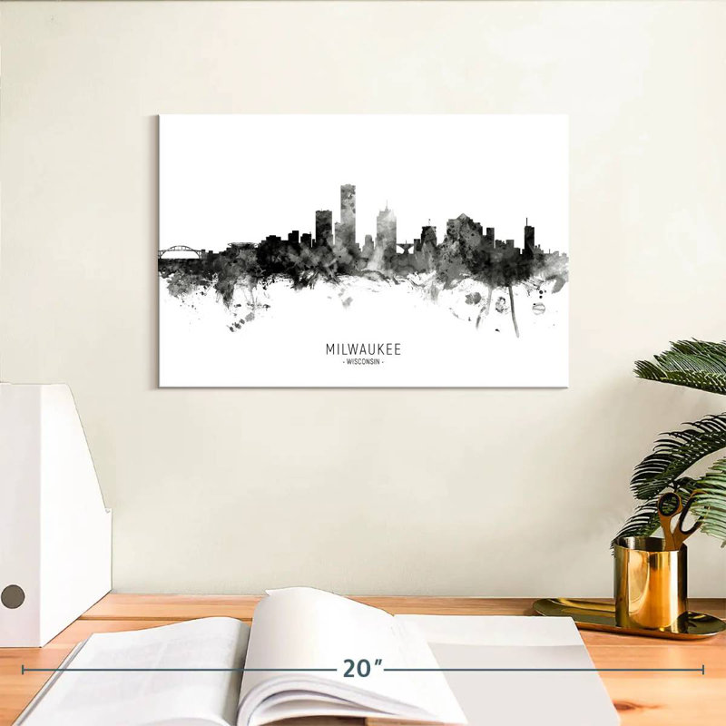 Nicci Milwaukee Wisconsin Skyline II, 8" H x 12" W