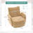 360° Swivel Leisure Chair Fabric Striped Armrest Swivel Chair With Sand-Rimmed Fabric And Metal Bracket-1948947892