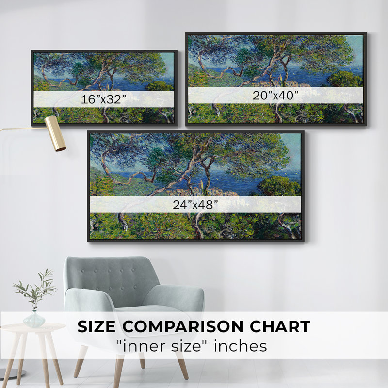 Série paysage - CCXL III - Toile tendue avec châssis encadré - Prêt à être accroché, H 17 po x l 33 po, Noir
