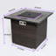 Table de foyer d'extérieur au gaz propane de 30 pouces, capacité de production de chaleur de 40000BTU augmentant l'efficacité, brun foncé, plateau de table en carreaux de céramique, structure en acier, table de protection contre la pluie incluse avec propane, génération,