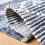 Tapis bleu marine / ivoire tissé à plat à la main Adalyn-994291690