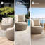 Chaise de patio pivotante avec coussins (ensemble de 2)