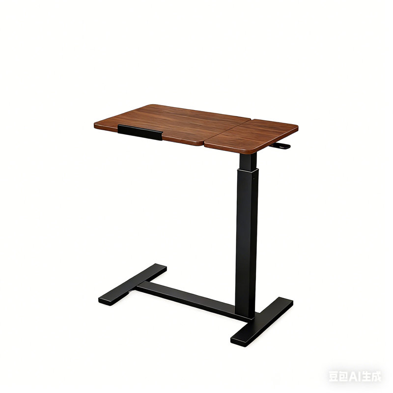 Bureau mobile à hauteur réglable, Brun