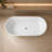 55 in. L x 29.5 in. W Spa-Ready Freestanding Acrylic Soaking Bathtub with Drain and Overflow, Matte White