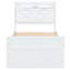 Lit simple avec rangement à tête de lit et construction robuste en bois de qualité