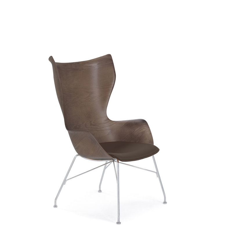 Méridienne K / Wood, Bois foncé / chrome