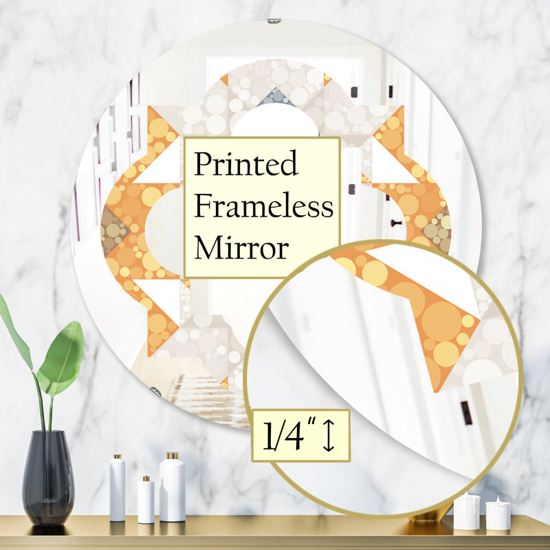 Miroir mural éclectique Quatrefoil, 31,5 po x 31,5 po