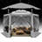 Starry Sky Top, 12x12 Camping Outdoor Gazebo with Mesh Windows&Sidewalls-104885078
