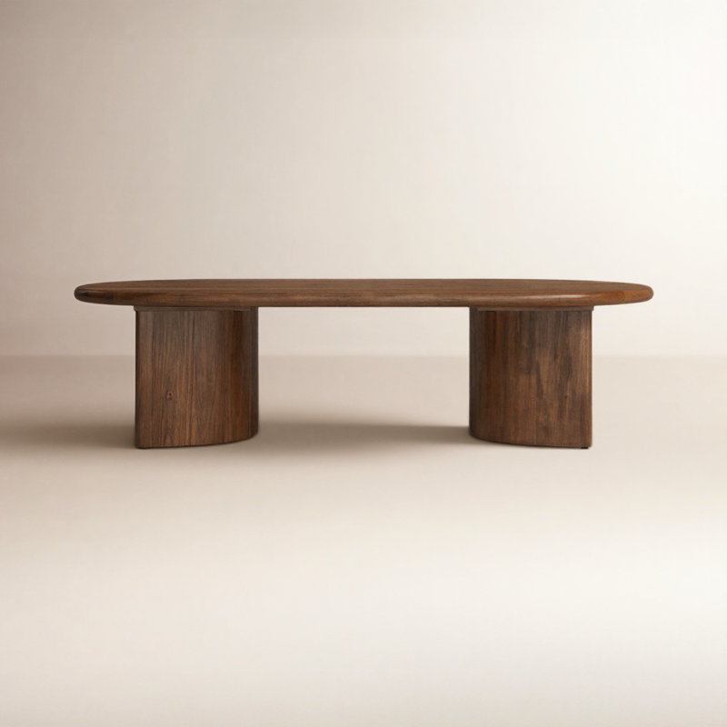 Paden Coffee Table, Seasoned Brown Acacia, 17" H x 27" L x 51" W