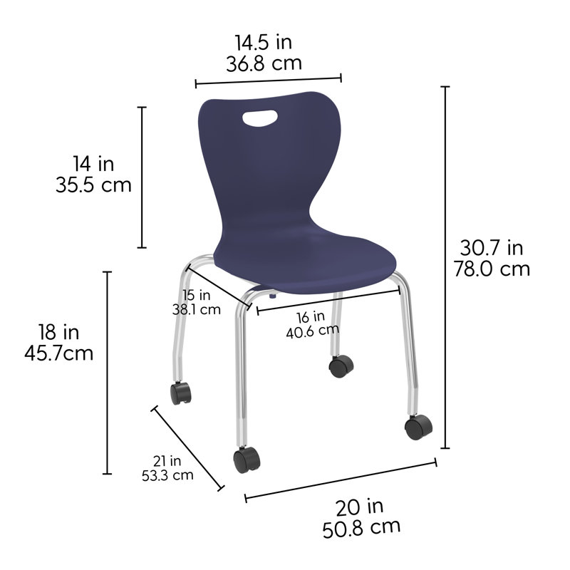 Classroom Chair ( Set of 2 ), Marine