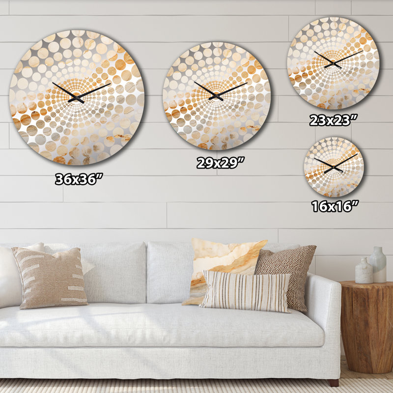 Horloge murale Avyaan, Petit, Sandstone Marble