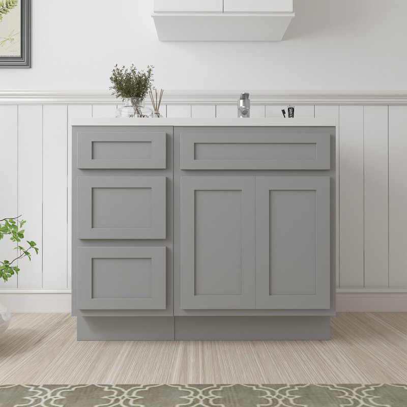 39'' Single Bathroom Vanity Base Only, Gray