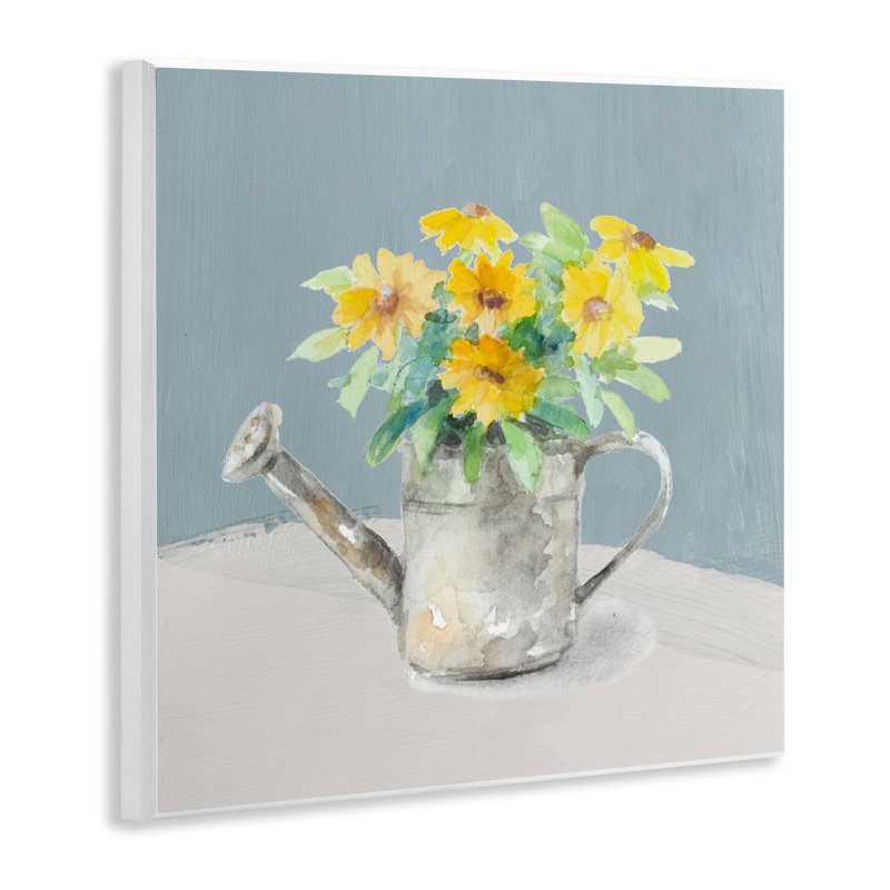 Daisies in Watering Can Wall Plaque, design by Lanie Loreth