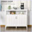 Buffet, armoire de cuisine, armoire à café avec 2 portes et tablettes réglables pour le salon du vestibule-2060242265