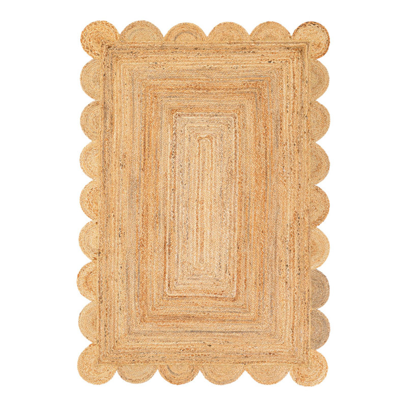 Cosner Hand Braided Area Rug, Rectangle 4'1" x 6'1"