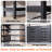6-Shelf Corner Bookshelf, Vintage Industrial Corner Bookshelf With Storage Cabinet, Vintage Bookshelves For Living Room Home Office, Etagere Bookcase, Large Book Shelf With Metal Frame (42.51"D X 42.51"W X 70.86"H)-1084339634