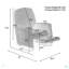 Chaise berçante en coton et lin-248730929