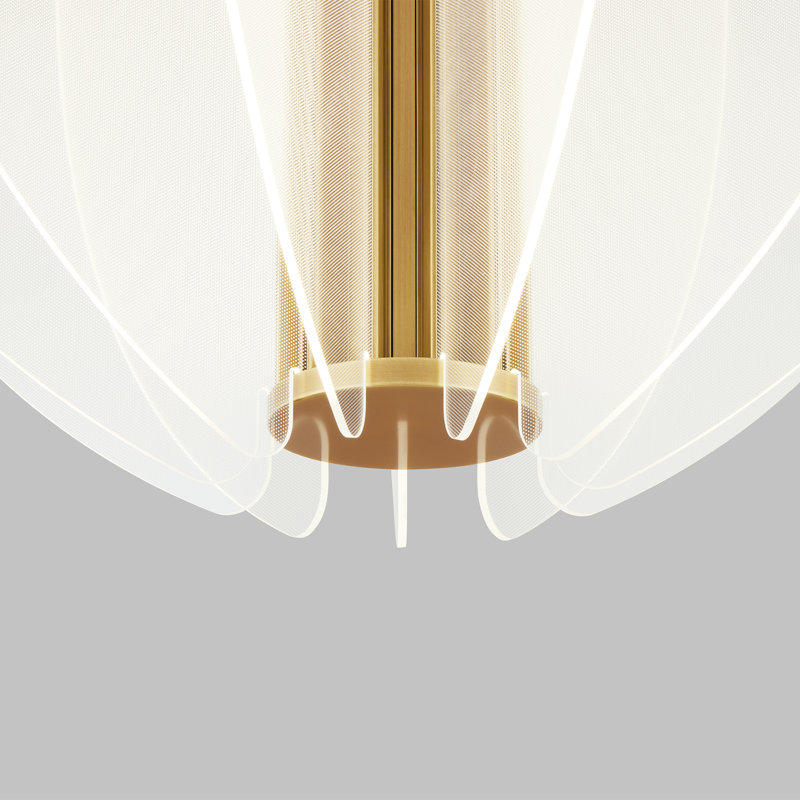 Nyra 28 Chandelier, Plated Brass
