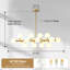 Luminaire suspendu 70,8 po - Verre - Or-1294970364