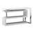 Pangea Home Santoni Fred Reversible Shape Desk – Swivel Desk – Convertible L-Shaped Writing Desk That Rotates Into a Wall Unit - Modern Writing Desk for Home Office, Study, or Workspace - High Gloss Lacquer Desk - White Modern Desk