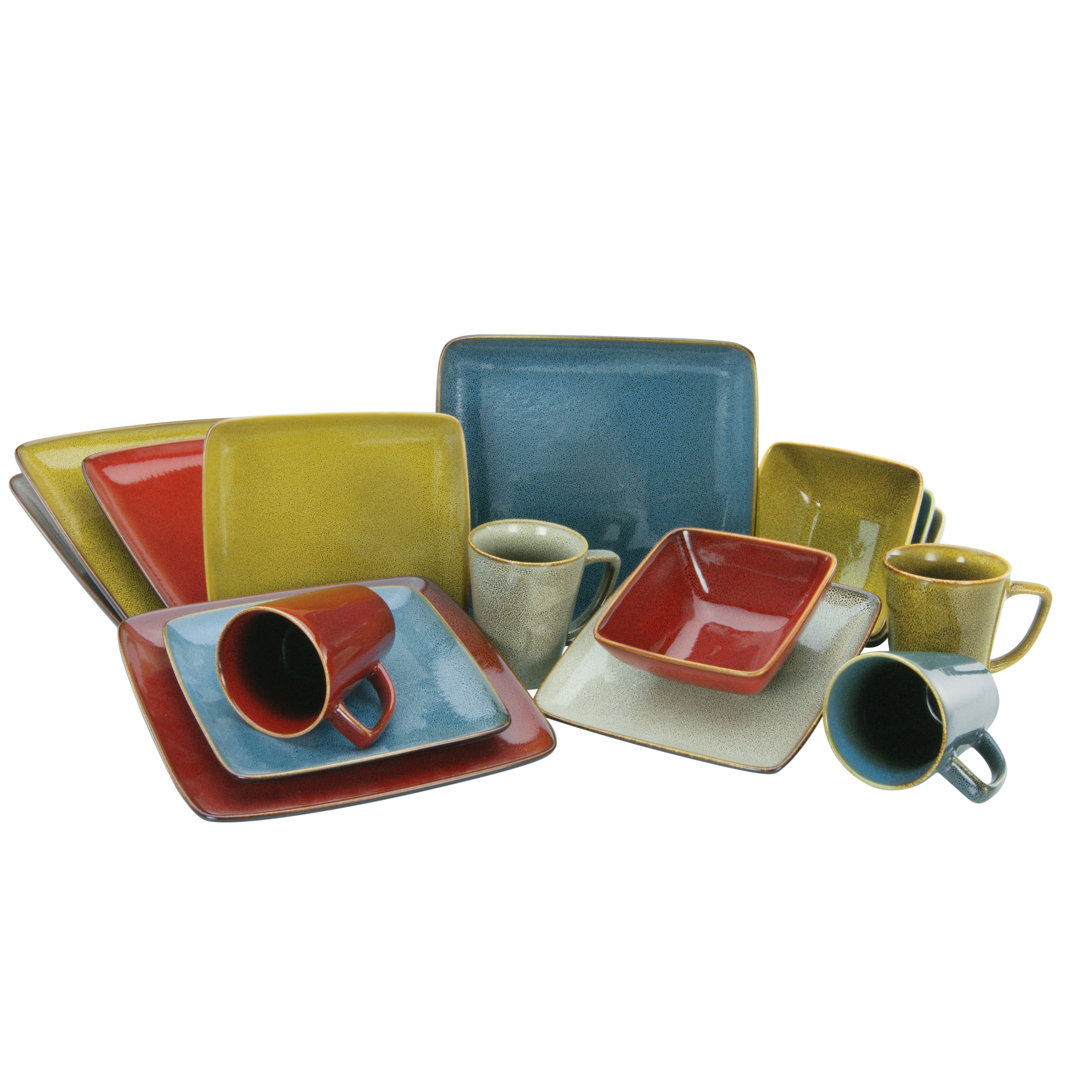 Creatable  Kombiservice Retro Style, (Set, 16 tlg.), quadratische Form