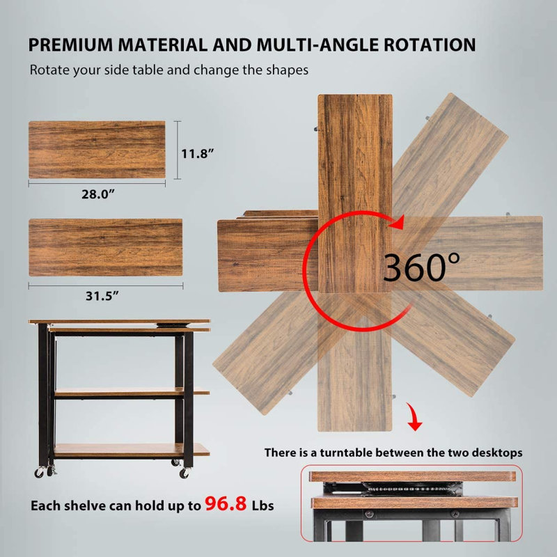 Daniel Steel Top End Table Set