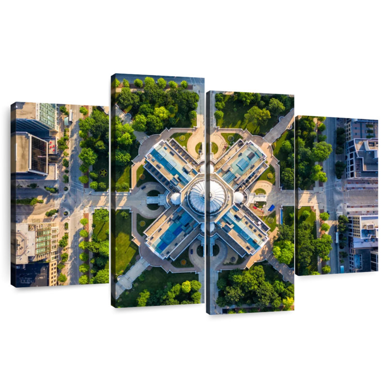 Vue aérienne du Nicol Wisconsin Capitol, H 22 po x l 36 po