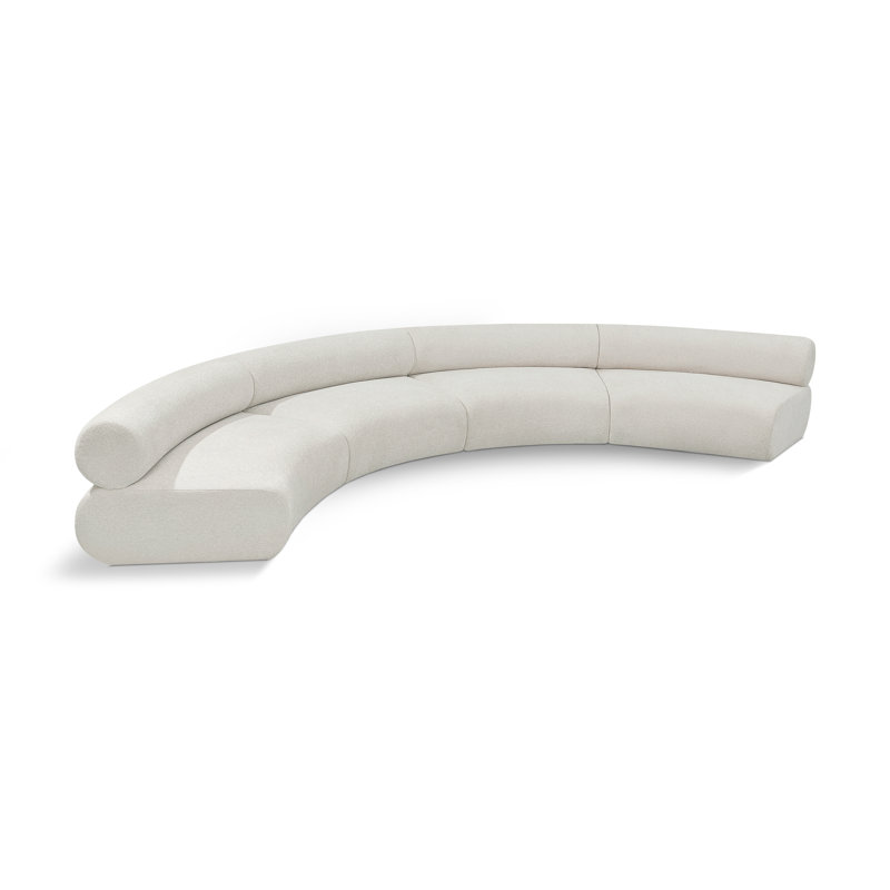 Canapé modulaire rembourré 183 po Bale, Velours crème