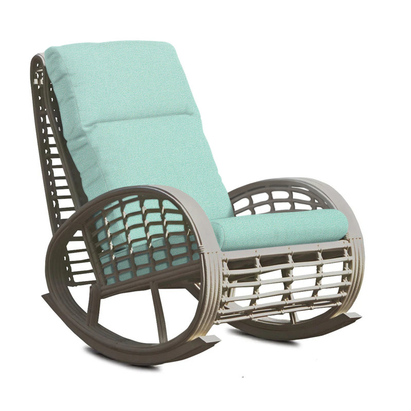 Dynasty Outdoor Rocker Chair, Kubu Mushroom, Canvas Aruba Sunbrella® Canvas