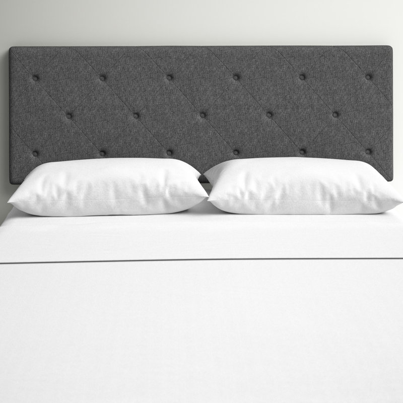 Tête de lit en tissu capitonné Terisa, Très grand, Gris