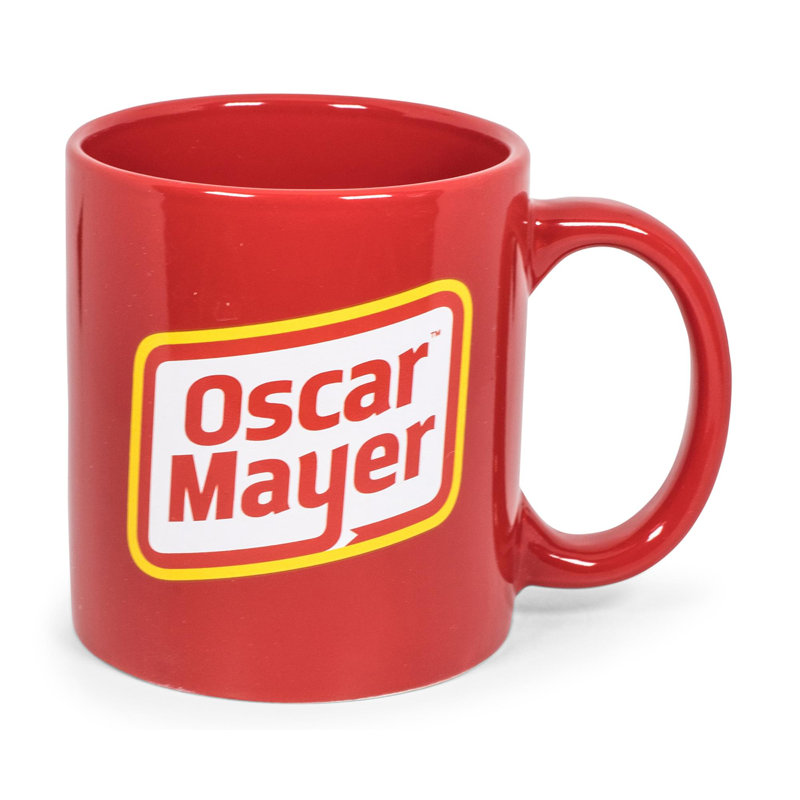 Tasse à café en céramique avec logo Oscar Mayer Hot Dog | Peut contenir 16 onces