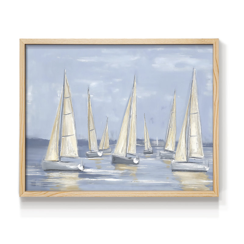 Nautical Series-VII - Reproduction encadrée - Restickable, H 8 po x l 10 po, Naturel