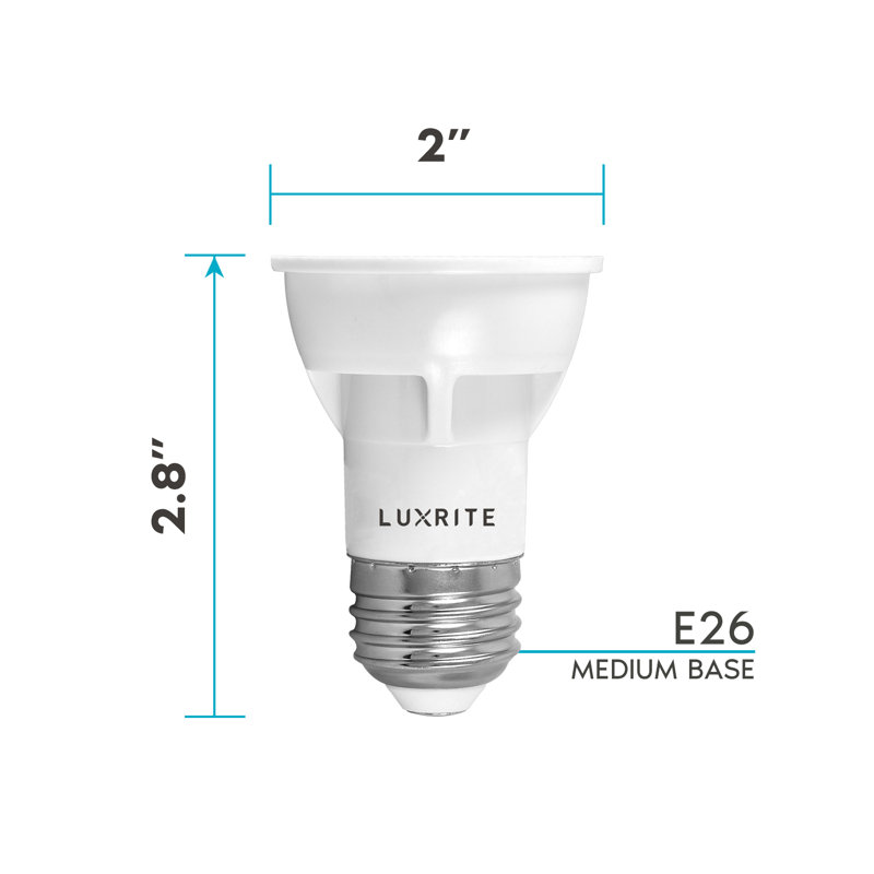 5,5 watts (équivalent de 50 watts), ampoule DEL PAR16, ampoule à intensité variable, culot moyen (standard), 4 000 K