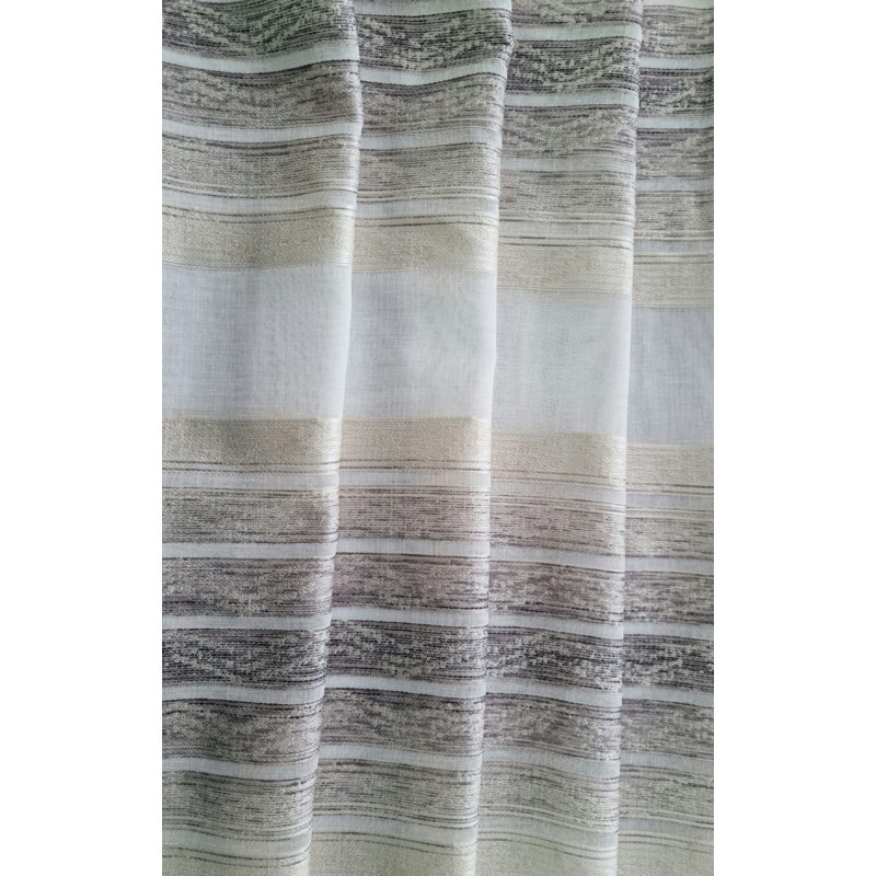 Wheelersburg Voile Panel Eyelet Sheer Curtain, Grey, 55 x 48 cm