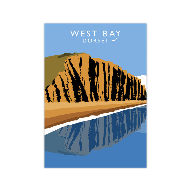 West Bay Dorset by Richard O'Neill - Print, Unframed, 84.1cm H x 59.4cm W x 3cm D