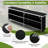 Portable Bar Table Folding Camping Table w/ Aluminum Alloy Frame 2-Tier Shelves-25352449