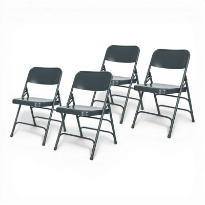 Chaise pliante empilable en métal Bernadine