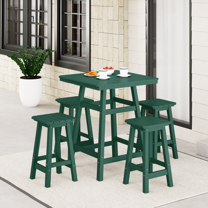 Laguna 5-Piece Square Counter Set, Green