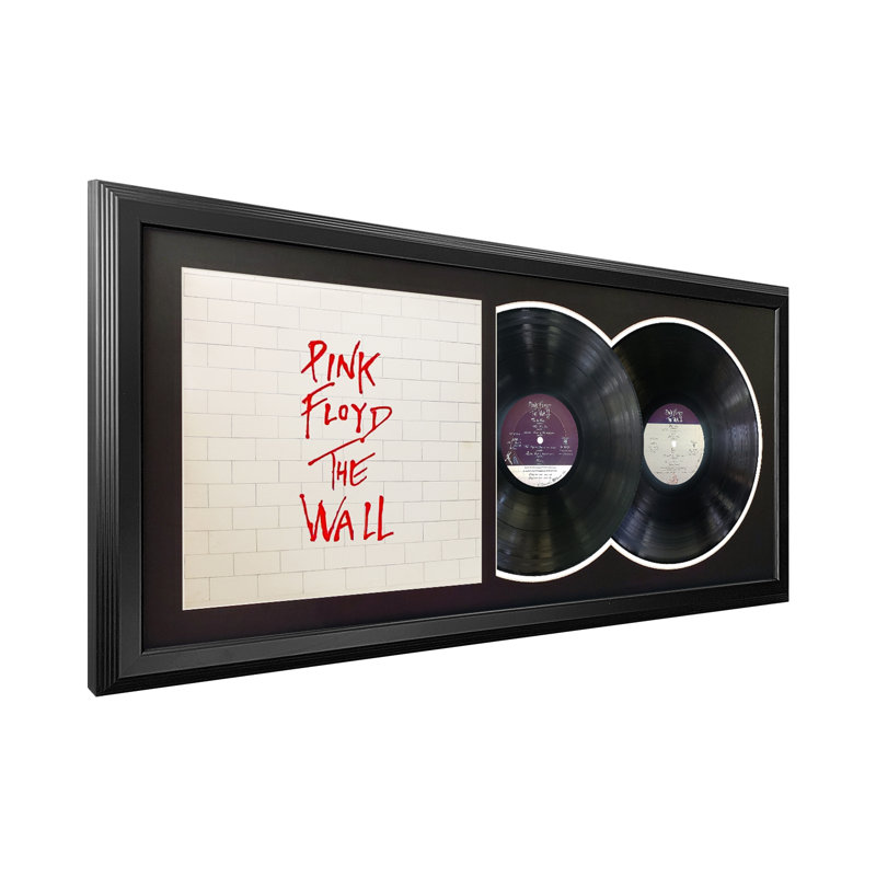 Pink Floyd "The Wall" Framed Record with Black Mat, Black