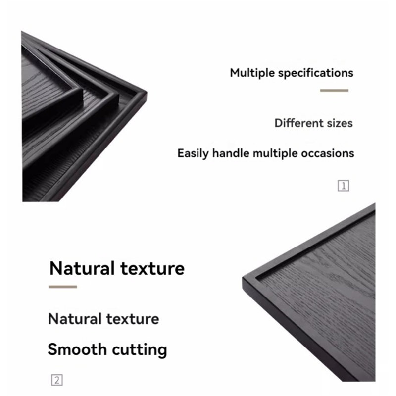 Picciola Wood Tray, 0.79" H x 9.84" W x 0.79" D