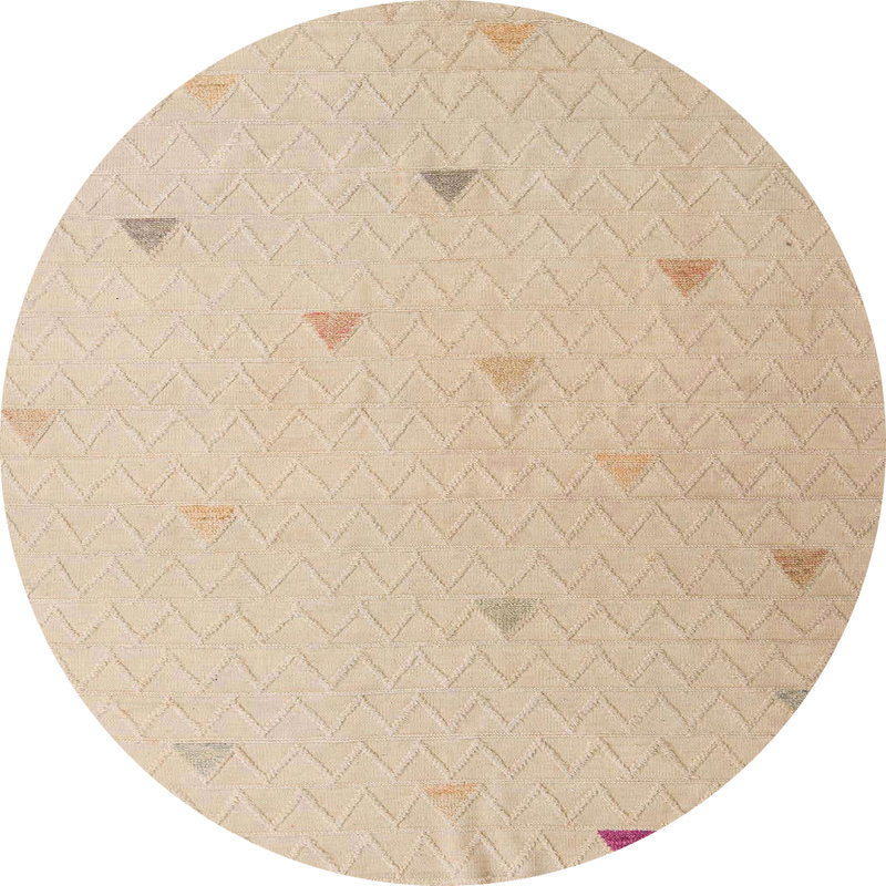 Abstract Indoor Rug, Round 6'