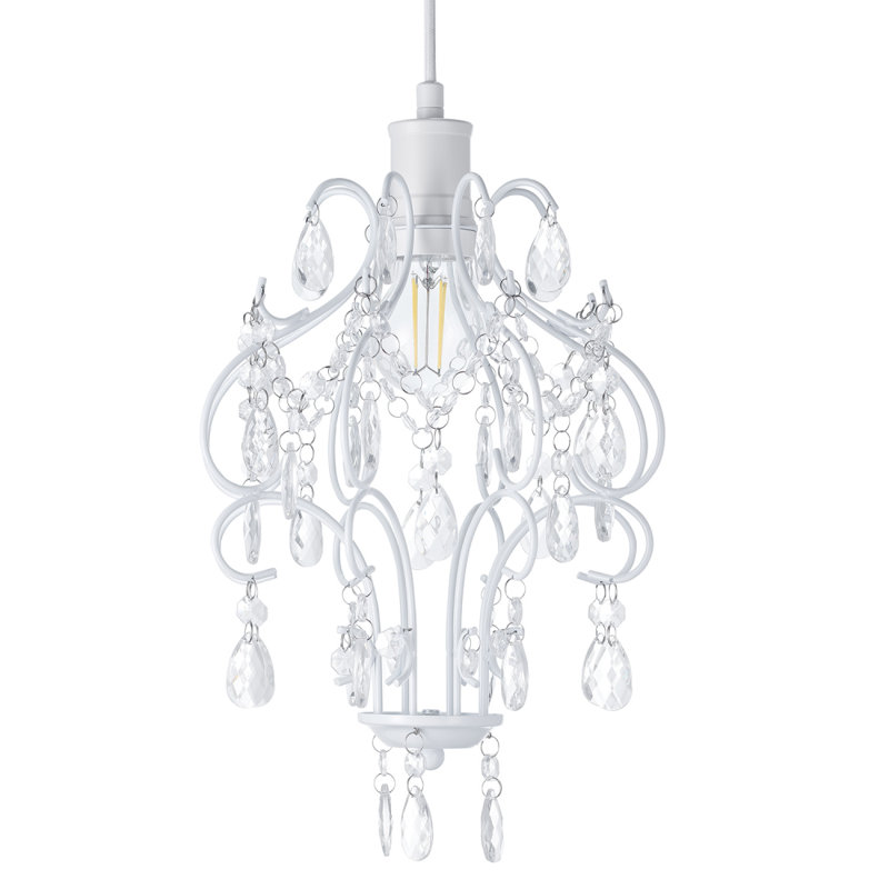 31cm H Metal Novelty Pendant Shade ( Screw On ) in White