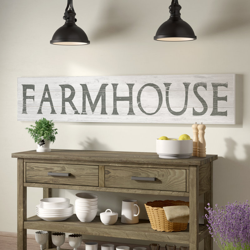 Vintage Farmhouse par Marmont Hill - impression sur bois, H 14 po x l 70 po x P 1,5 po