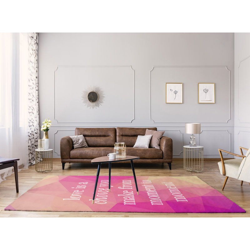 Tapis en faux gemme love is a choice quote, Rectangle 5 pi x 7 pi