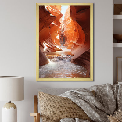 Beige orange canyon mirage sur toile