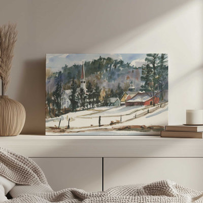 «Winter in Cummington MA» par Stephen Calcasola, reproduction d'art sur toile