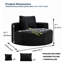 Chaise longue surdimensionnée en velours côtelé 50 po, noir, sans assemblage